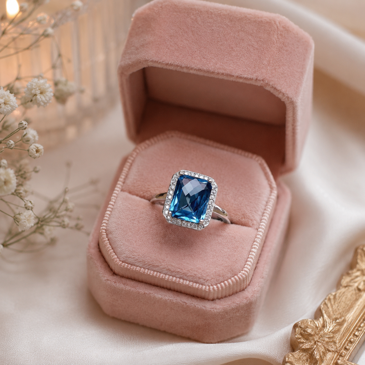 Midnight Sapphire AD Anti Tarnish Ring