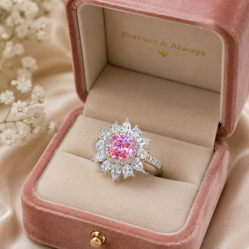 Blush Aurora AD Anti Tarnish Ring