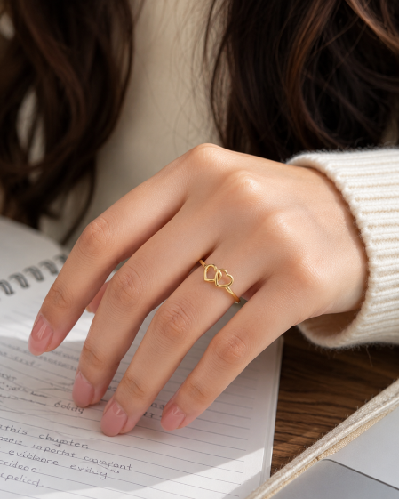 Twin Hearts Ring