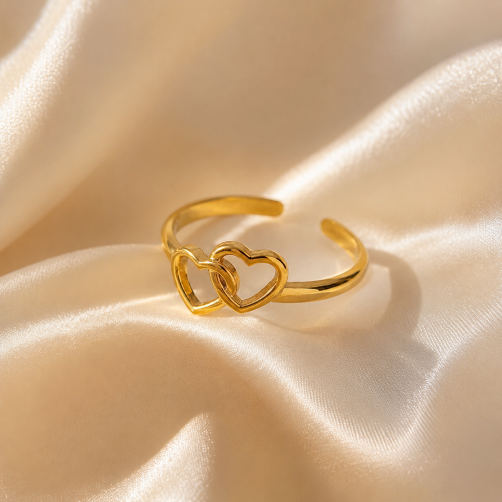 Twin Hearts Ring