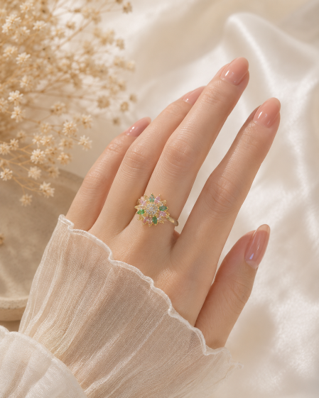 Spring Blossom Anti Tarnish Ring
