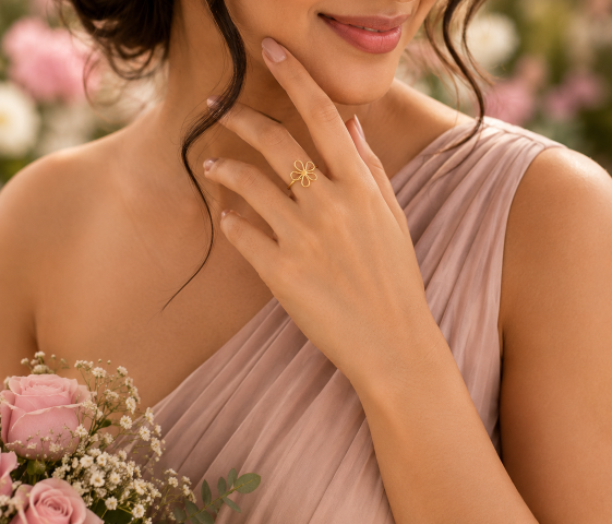 Blushing Flower Ring
