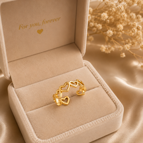 Forever Linked Hearts Ring