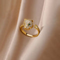 Emerald Panther Ring