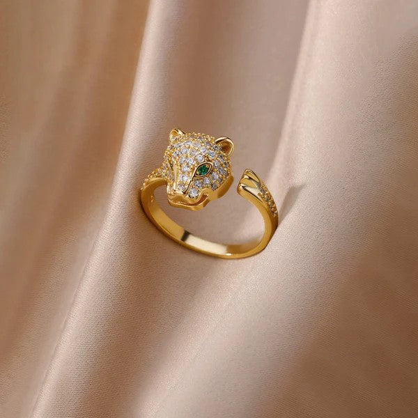 Emerald Panther Ring
