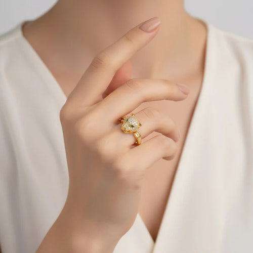 Emerald Panther Ring