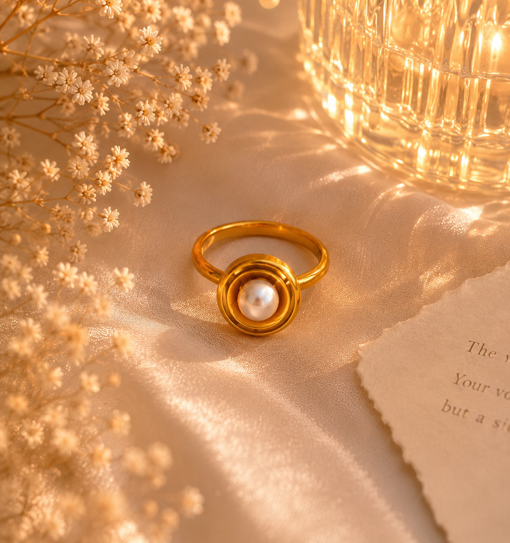 Orbit Pearl Ring
