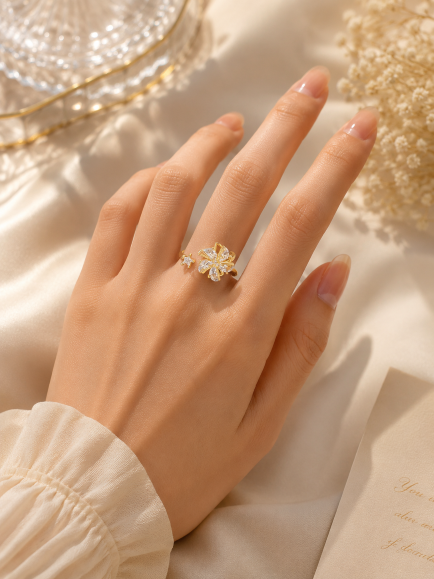 Star Floral Ring